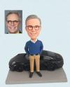 Custom Bobblehead with Porsche 911 Personalized Car Enthusiast Gift Figurine with Sports Car