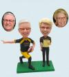 Custom Bobbleheads Football Couple Bobbleheads