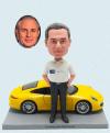 Custom Bobblehead with car Porsche 911