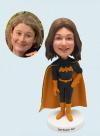 Custom Girl bobbleheads Personalized Bat Super Girl Figurine Unique Superhero Gift