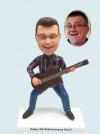 Custom Guitarist Bobblehead – Personalized Male Figurine for Music Lovers