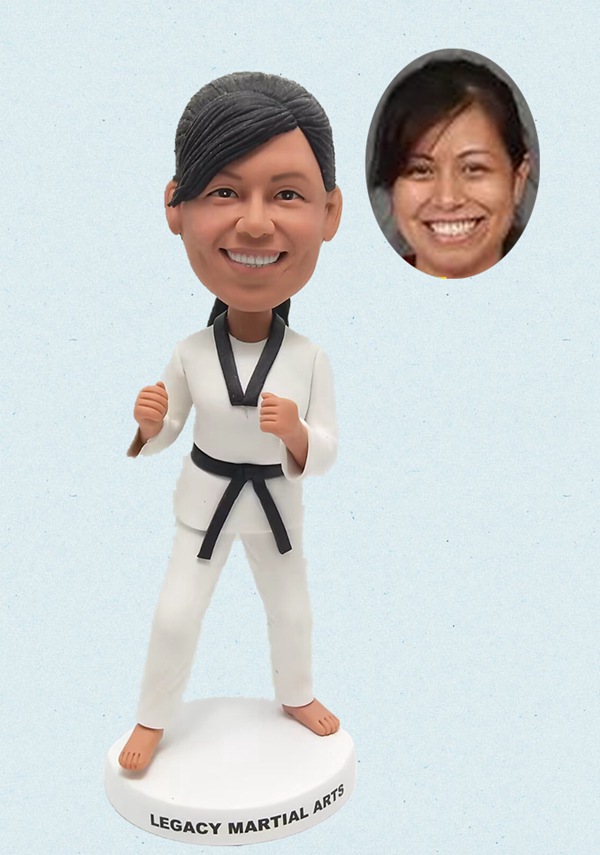 Custom Bobbleheads Female Taekwondo Karate bobbleheads [P10339] - USD69 ...